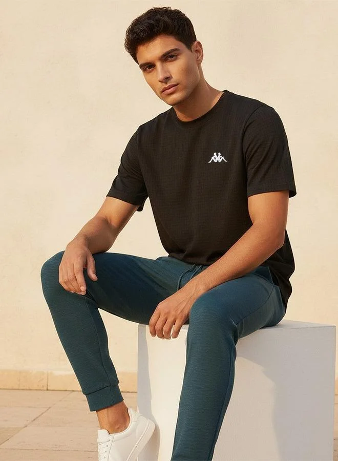 Kappa BLACK Kappa 2 Way Stretch Textured Performance T shirt for Men | Best Price UAE