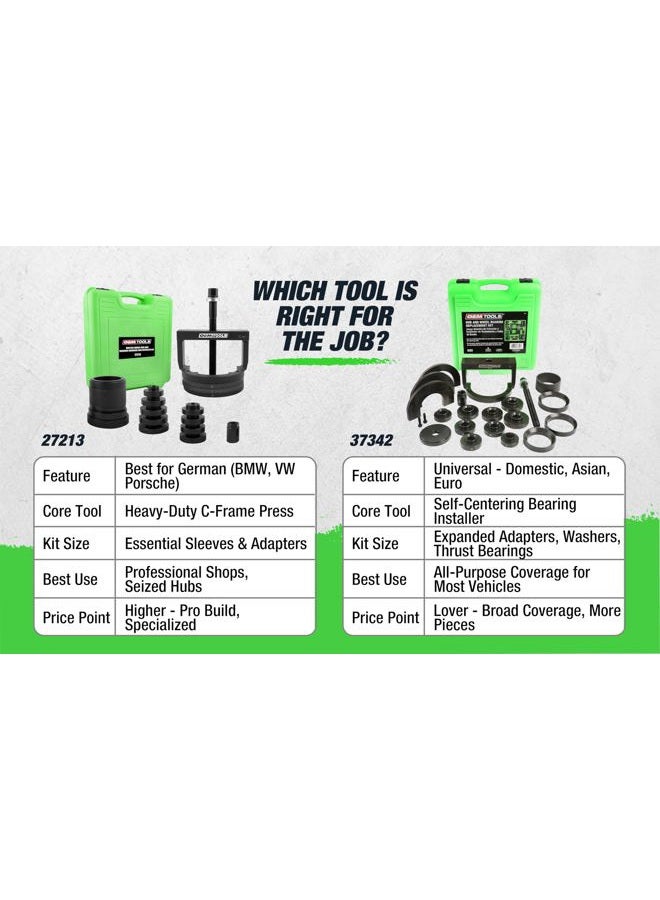 OEMTOOLS OEM TOOLS 27213 Master Wheel Hub & Bearing Remover & Installer Kit, Back & Front Wheel Bearing Puller Kit, Back & Front Wheel Hub Puller, Easy to Use - Image 3