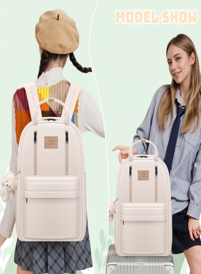 GAXOS Cute Backpack for School Aesthetic Backpack Purse for Women Girls White Book Bag Korea Style Bookbag - Image 5