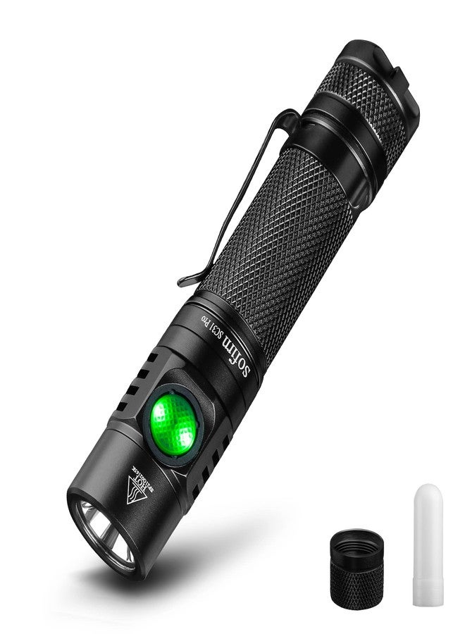 sofirn SC31 Pro Rechargeable EDC Flashlight, Super Bright 2000 Lumens Pocket Flashlight with SST40 6500K LED, Andruril 2 UI, Water Resistant LED Light with Diffuser Magnetic Tail Cap, for Camping - Image 1