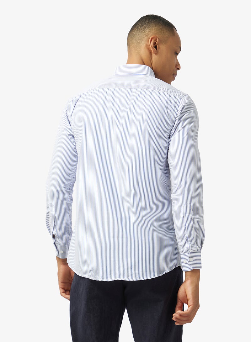 Robert Wood Mens Shirt Thick Stripe Formal Shirt - Image 2