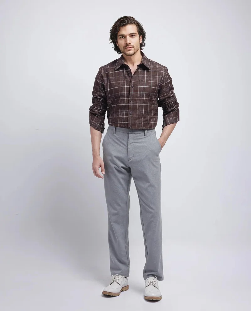 Rare Rabbit Men's Checked Regular Fit Shirt
