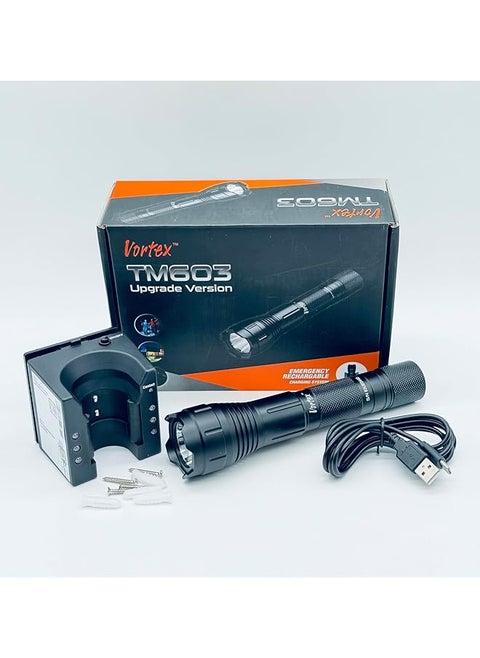 Vortex TM603 Emergency Powerful LED Wall Mount High Power 1000 Lumen 7/24 Stand By Tactical Function Car & Home Safeguard Security Flashlight