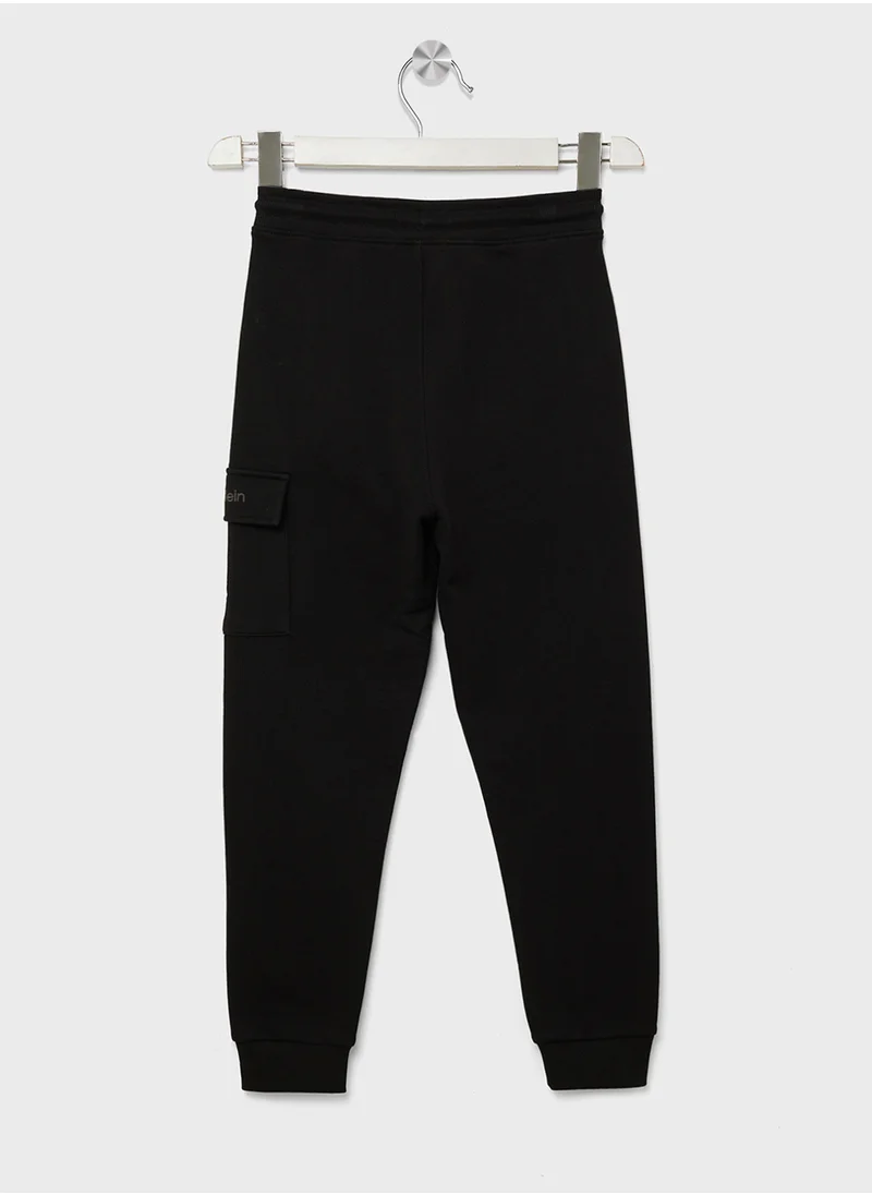 Calvin Klein Jeans Youth Relaxed Tapered Cargo Sweatpants