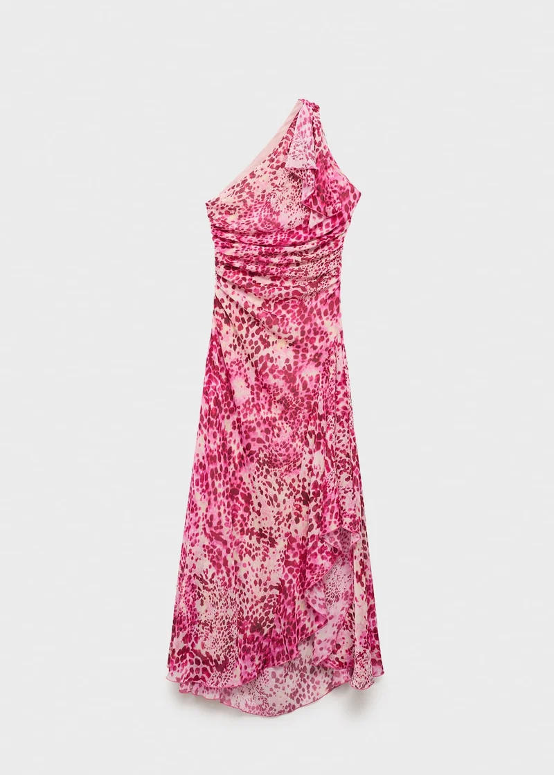 MANGO Printed asymmetrical dress