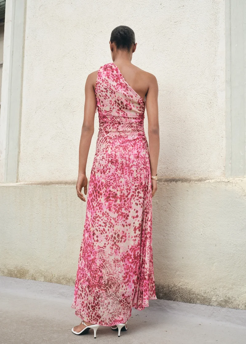 MANGO Printed asymmetrical dress