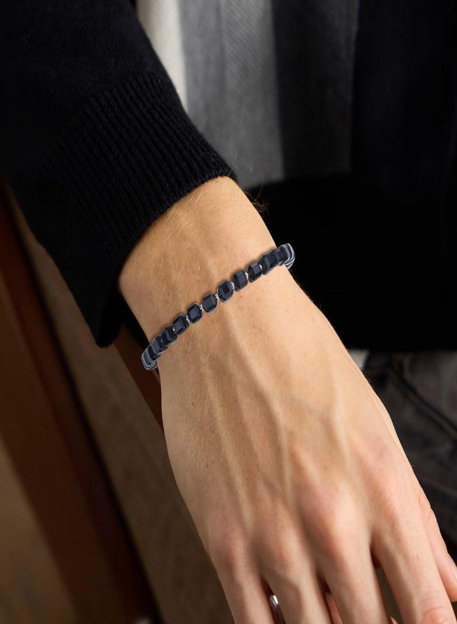 COAI Black Onyx Bracelet for Men, Cube Crystal Beads Bracelet for Men - Image 2