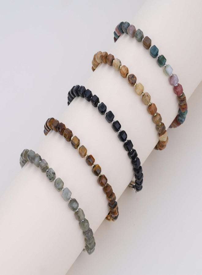 COAI Black Onyx Bracelet for Men, Cube Crystal Beads Bracelet for Men - Image 5