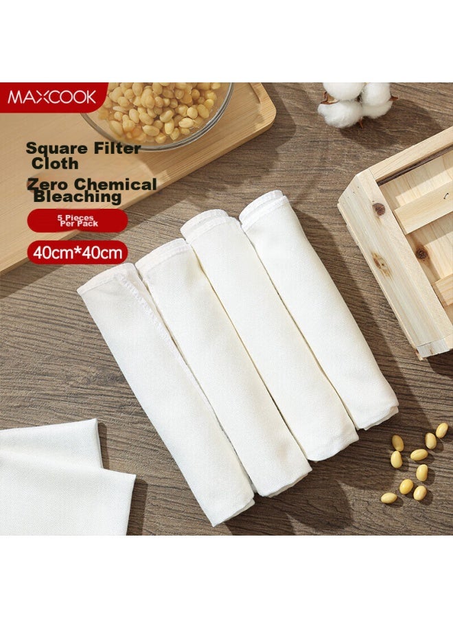 MAX COOK Maxcook Steamer Cloth, Steamed Bun Cloth, Square 40cm, 5 Pieces, Mcpj1221 - Image 1