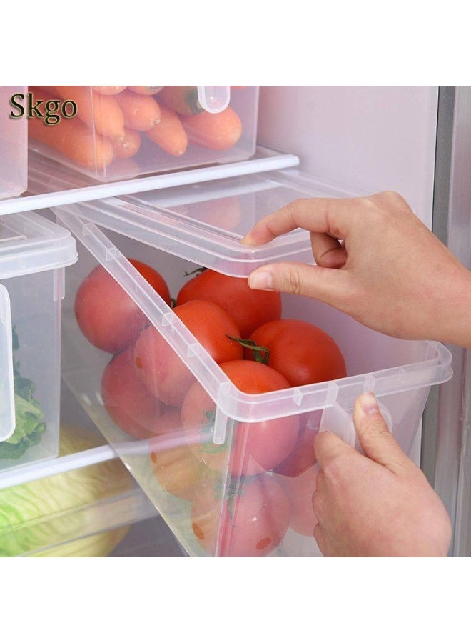 2-Piece Kitchen and Refrigerator Organizer with Transparent Lid - Multi-Purpose Food, Fruit, and Vegetable Storage Container - Practical Design for Organizing Your Refrigerator and Kitchen - Image 5