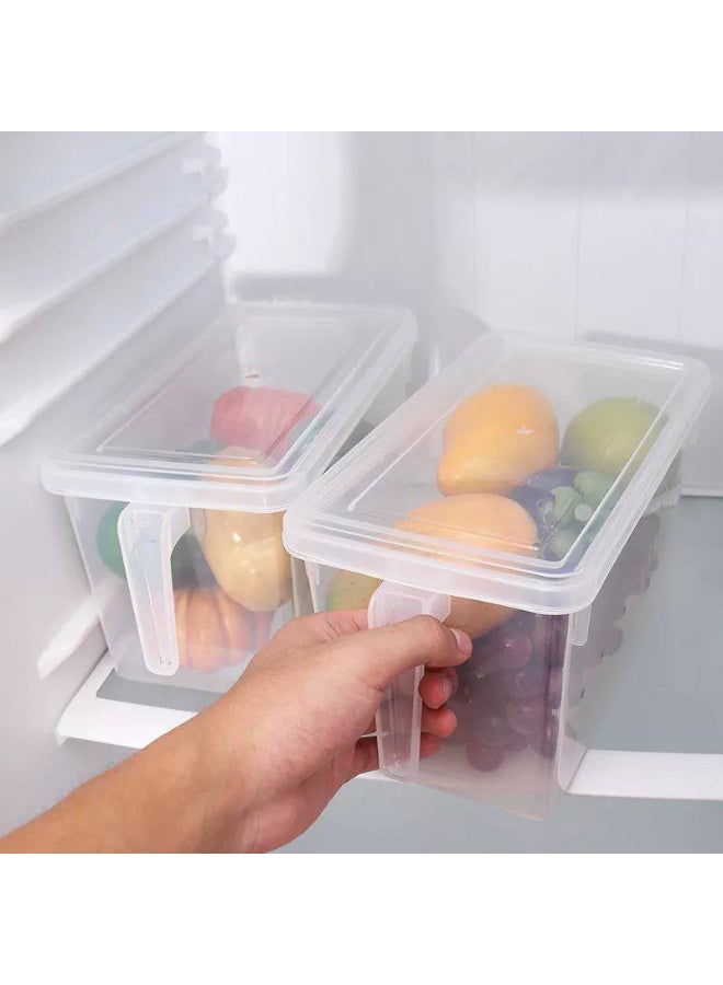 2-Piece Kitchen and Refrigerator Organizer with Transparent Lid - Multi-Purpose Food, Fruit, and Vegetable Storage Container - Practical Design for Organizing Your Refrigerator and Kitchen - Image 4