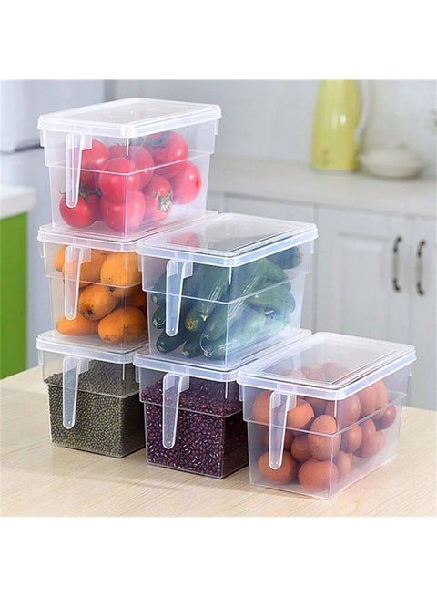 2-Piece Kitchen and Refrigerator Organizer with Transparent Lid - Multi-Purpose Food, Fruit, and Vegetable Storage Container - Practical Design for Organizing Your Refrigerator and Kitchen