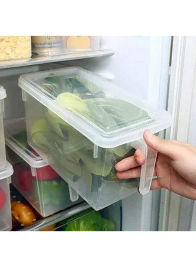 2-Piece Kitchen and Refrigerator Organizer with Transparent Lid - Multi-Purpose Food, Fruit, and Vegetable Storage Container - Practical Design for Organizing Your Refrigerator and Kitchen - Image 2