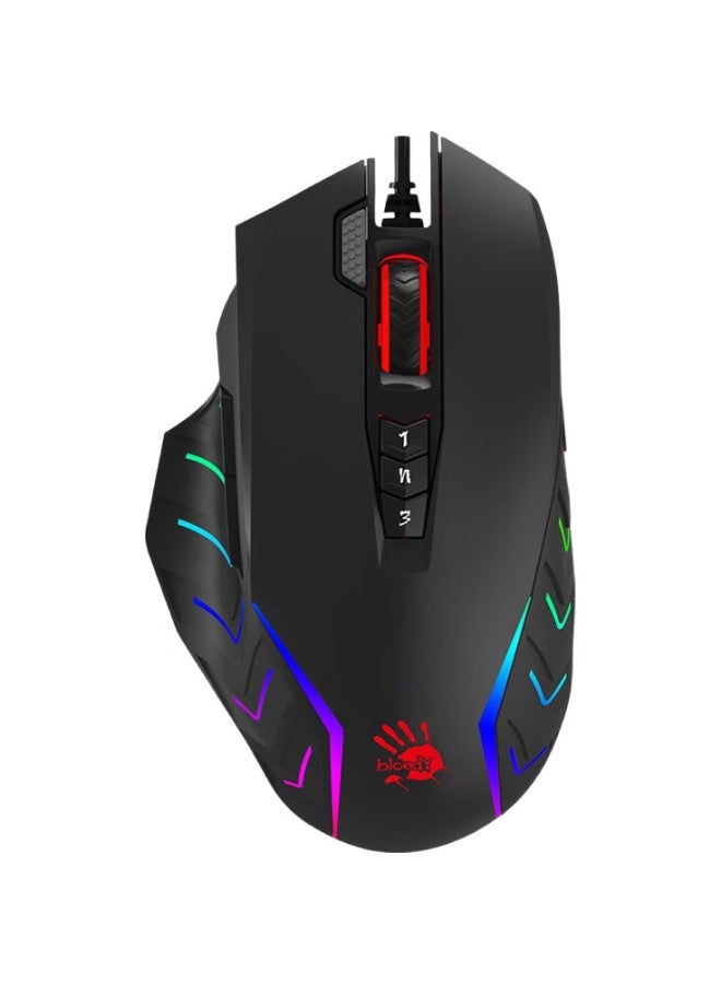 A4TECH A4tech Blood Hand Phantom J95s Activated Edition, E-sports Wired Gaming Mouse, Right-handed Mouse, 5k Colorful Mouse, Pubg Mouse, Rgb 16.8 Million Colors, Black - Image 2