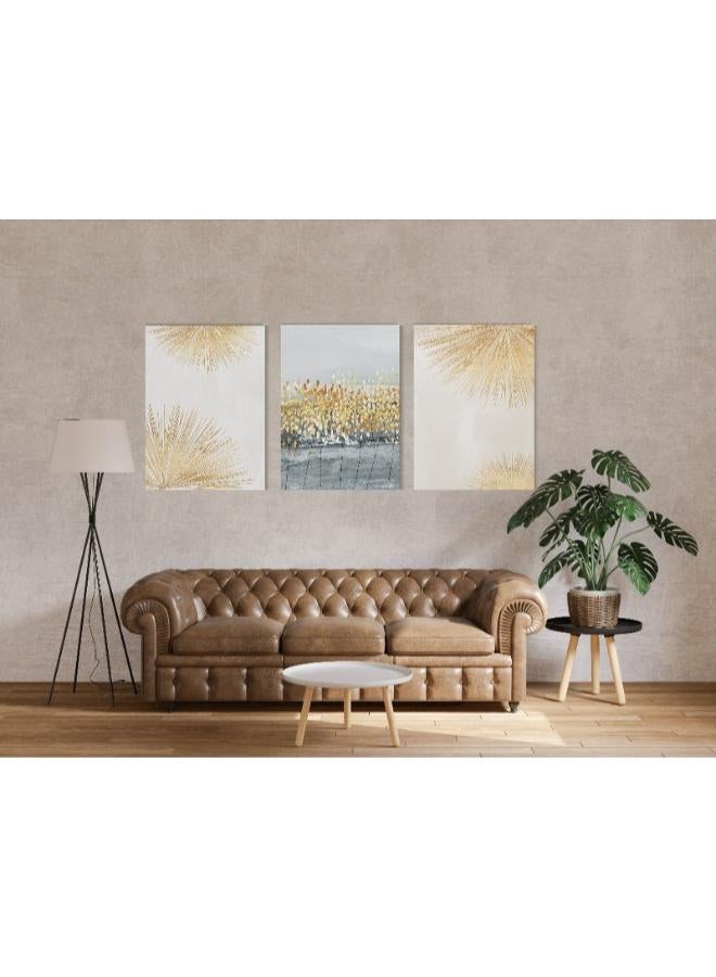 Home Gallery Canvas Wall Art, Abstract Framed Portrait of modern painting flowers - Image 1