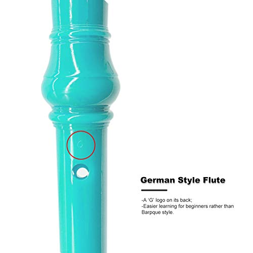 ENGIEGEE SJOYS ENGIEGEE 8-Hole Soprano Descant Recorder Kids Music Flute with Cleaning Rod & Case Bag For School Student Home Entertainment Green - Image 4