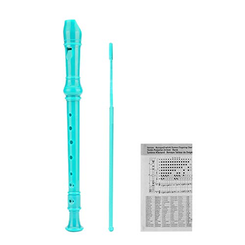 ENGIEGEE SJOYS ENGIEGEE 8-Hole Soprano Descant Recorder Kids Music Flute with Cleaning Rod & Case Bag For School Student Home Entertainment Green - Image 1