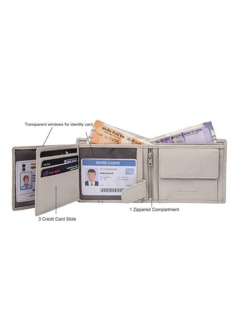 URBAN FOREST Liam Sand/Red Leather Wallet for Men - Image 3