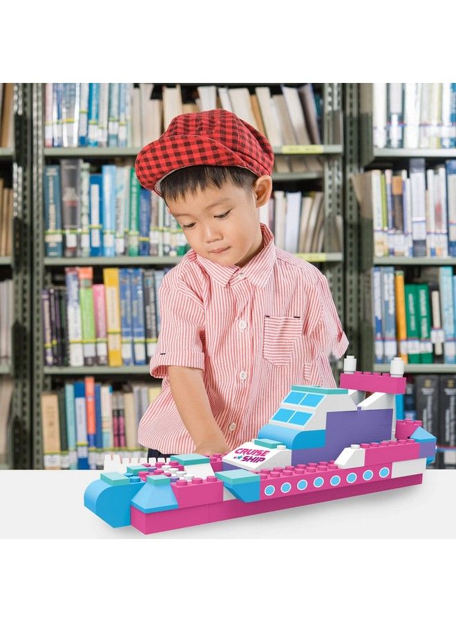 Webby 3 In 1 Adventure Boats Abs Building Blocks Kit Colourful Bricks And Blocks Play Set Fun Creative Toy Set For 5+ Years Kid (108 Pcs) - Image 4