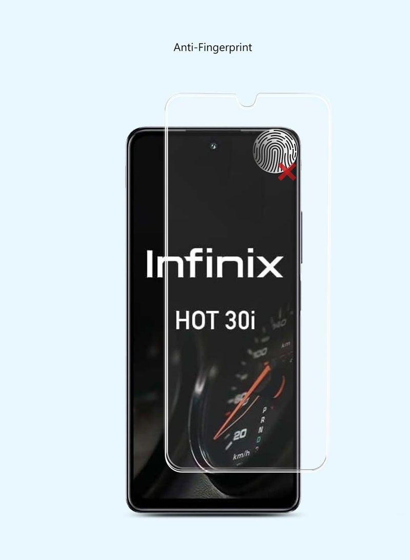 Techie واقي شاشة زجاجي مقوى عالي الدقة لهاتف Infinix Hot 30i - مضاد للانعكاس ومضاد للفقاعات، صلابة 9H 0.33 مم، حواف مستديرة، سهل التركيب - Image 2