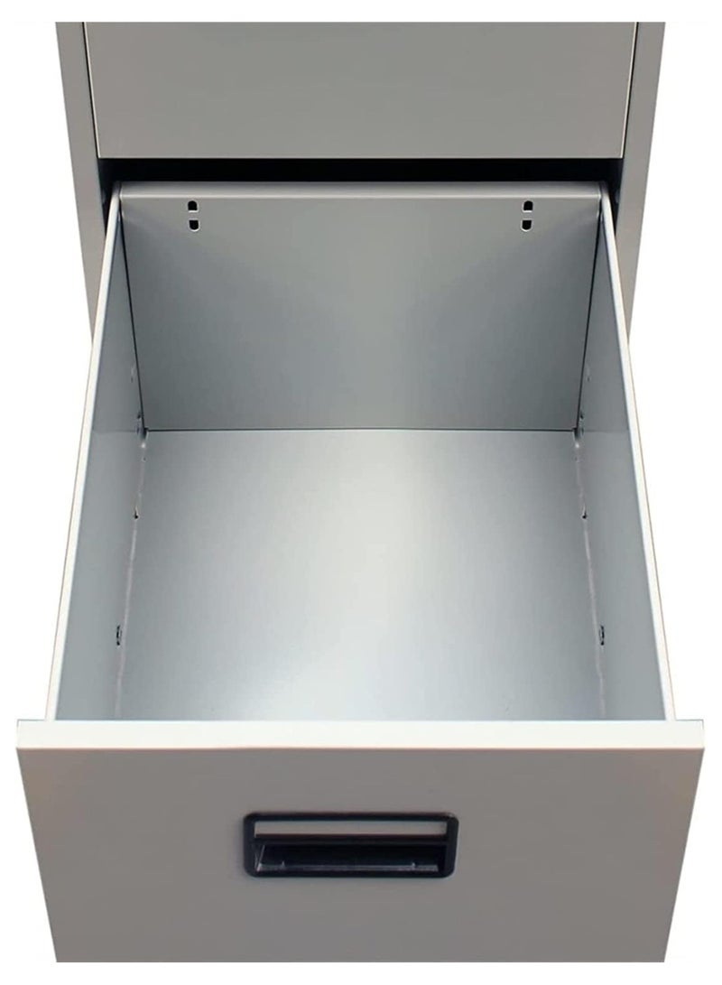 AL WADI FURNITURE Steel Vertical Filing Cabinet Compact Storage steel Cabinet,Metal Portable Cabinet with 2 Drawers for Legal,Office,Workshop,Hospital,Warehouse (Grey)– Size 73H x 62D x 45W cm - Image 3