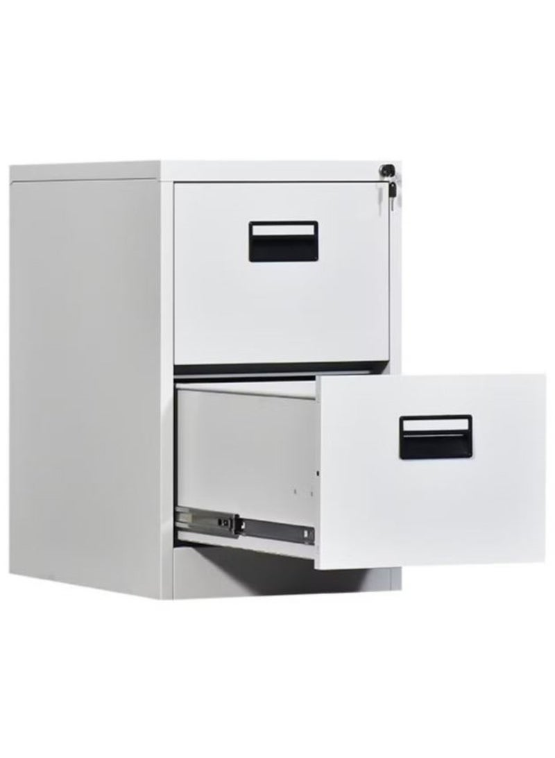 AL WADI FURNITURE Steel Vertical Filing Cabinet Compact Storage steel Cabinet,Metal Portable Cabinet with 2 Drawers for Legal,Office,Workshop,Hospital,Warehouse (Grey)– Size 73H x 62D x 45W cm - Image 4