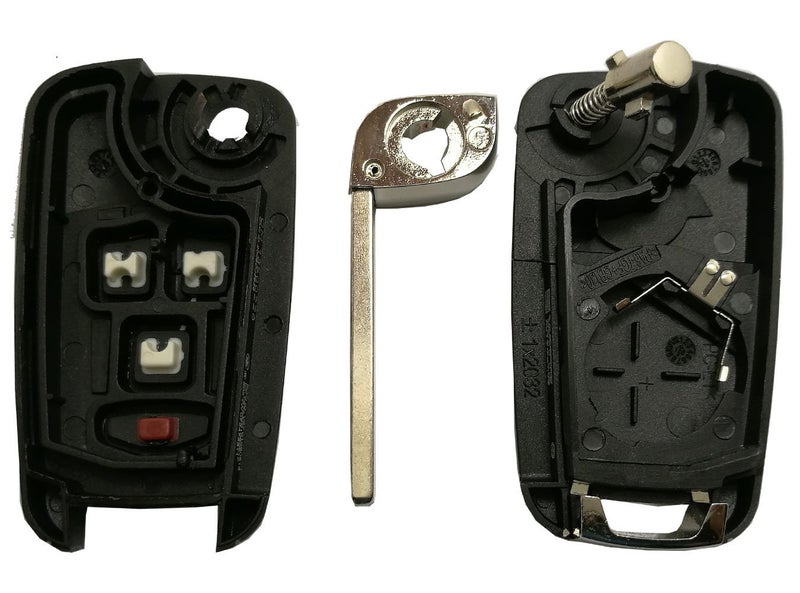 Arruweer 4 Buttons Replacement Flip Folding Key Fob Case Shell Fit for Chevrolet Chevy Camaro Cruze Equinox GMC Buick Smart Car Key Fob Cover Housing No Chip - Image 5