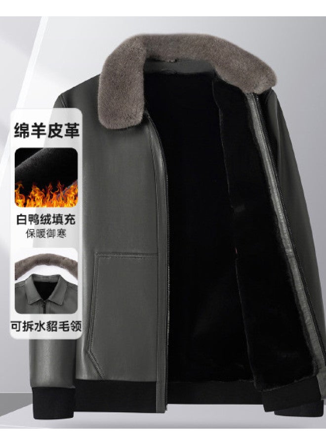 Fapai Counter Same Style Men's Leather Jacket Lapel Versatile Genuine Leather Jacket - Image 1