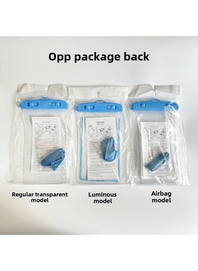 general Mobile Phone Waterproof Bag Touch Screen Printable Logo Outdoor Swimming Drifting Transparent Luminous Airbag Mobile Phone Waterproof Bag-Color:Airbag-size:orange - Image 4