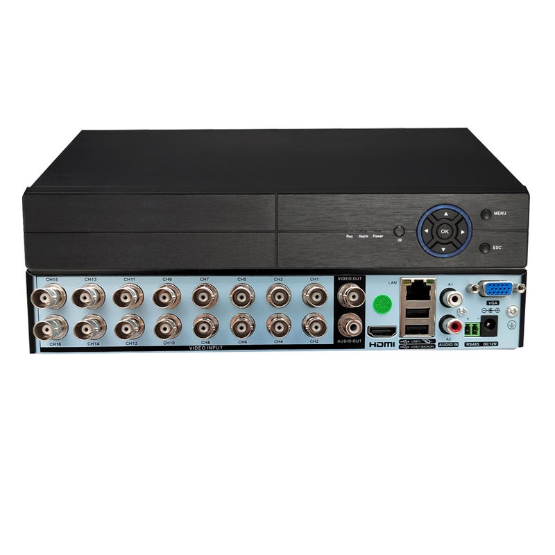 سجل فيديو رقمي 16 قناة AHD/أنالوجي/TVI/CVI/ DVR CCTV DVR مراقبة عن بُعد عبر هاتف P2P لنظام مراقبة أمنية منزل و مكتب (بدون وسيط تخزين هارد ديسك) مقبس بريطاني - Image 1