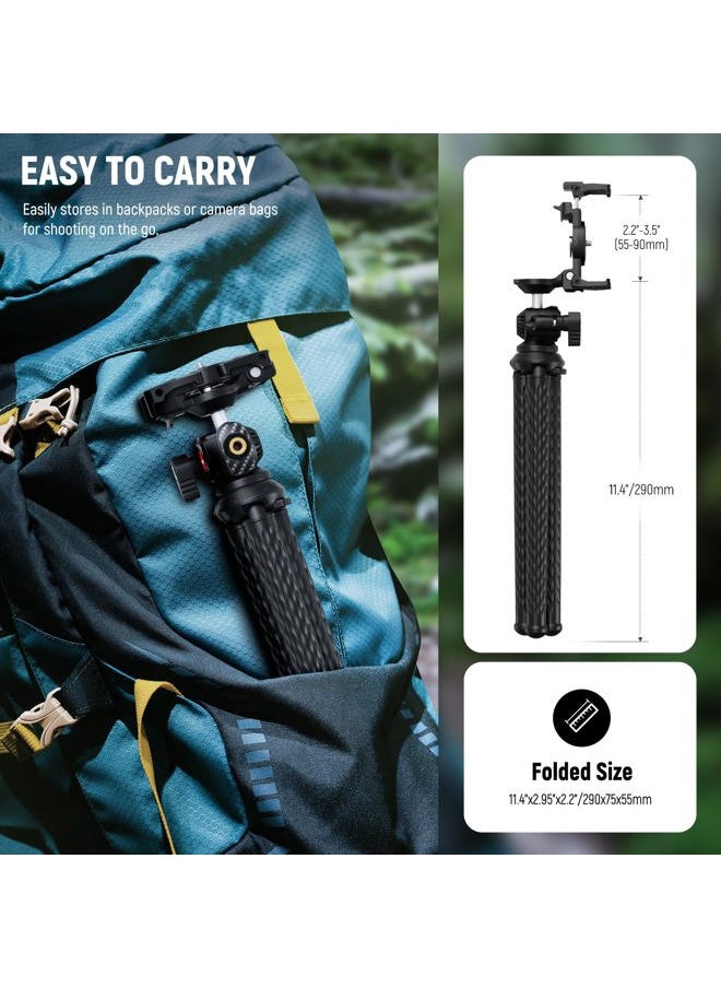 Neewer - Flexible Tripod with Remote, Mini Camera Phone Tripod Stand Vlog Selfie Stick with Phone Holder & Action Camera Adapter Compatible with GoPro Insta360 iPhone Samsung, Digital Camera, TP34 - Image 1