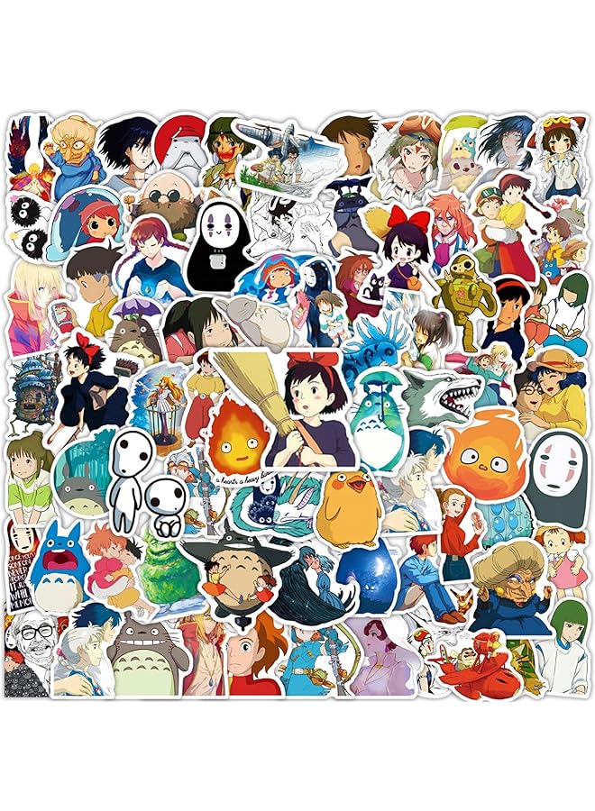 إيروريكس 100 قطعة من ملصقات ميازاكي هاياو اليابانية الكرتونية ملصقات أفلام الرسوم المتحركة لأجهزة الكمبيوتر المحمول والجيتار وزجاجة الماء والأمتعة والدراجات ملصقات الموضة للأطفال والمراهقات والفتيات والبالغين - Image 1