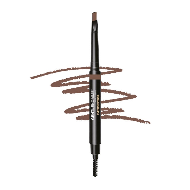 Gentlehomme - Men's Brow Pencil - 2-in-1 Brow Brush & Lead Pencil - Shape, Define & Fill In Eyebrows - Ultra-Thin - Long-Lasting Color - Vegan - Light Brown - Image 1