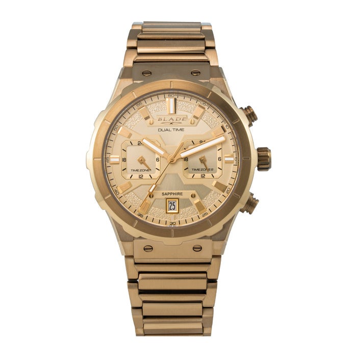 BLADE Admiral Blonde 3686G2GCG SS Case & Band Multifunction Men's Watch - Image 1