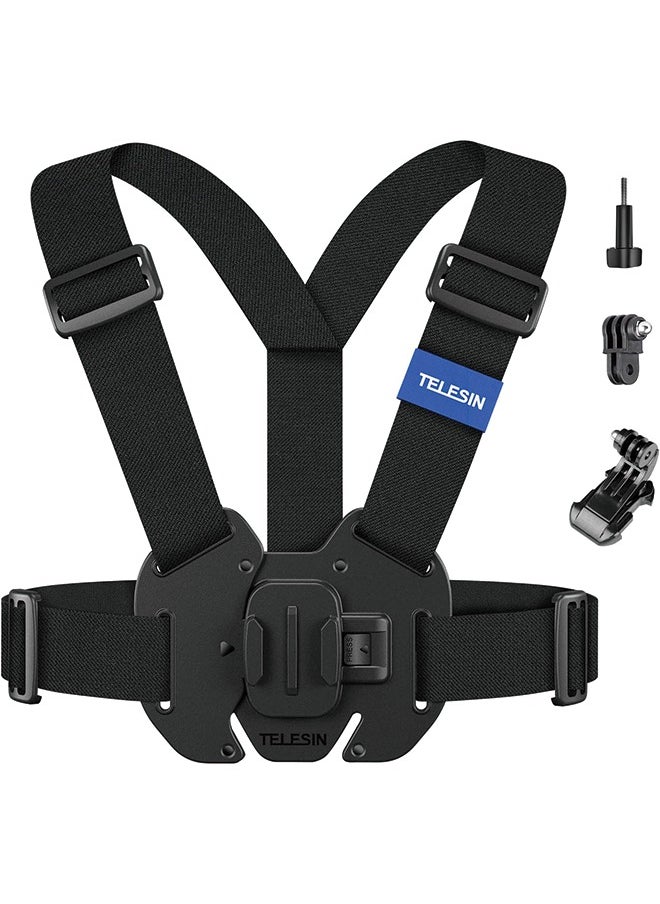 تيليسن - حامل على الصدر لكاميرات الحركة، حامل على الصدر متوافق مع GoPro Hero 12,11,10,9,8,7,6,5,4, Hero Session - Image 1