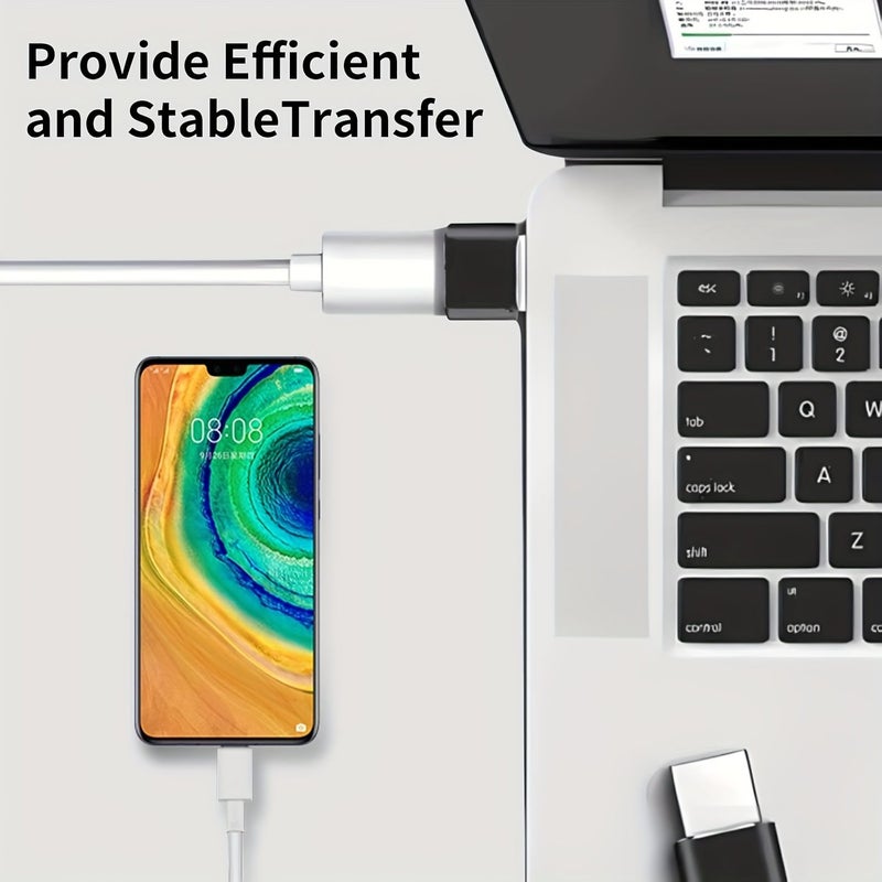 USB to USB C Adapter 4 Pack USB C Female to USB Male Super Fast Charging OTG Adapter Converter Compatible with iPhone 15 14 13 12 11 Pro Max Plus iPad Pro Air 5 Mini 6 Samsung Galaxy S24 S23 S22 Black - Image 3