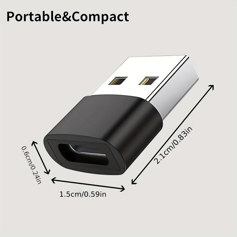 USB to USB C Adapter 4 Pack USB C Female to USB Male Super Fast Charging OTG Adapter Converter Compatible with iPhone 15 14 13 12 11 Pro Max Plus iPad Pro Air 5 Mini 6 Samsung Galaxy S24 S23 S22 Black - Image 2