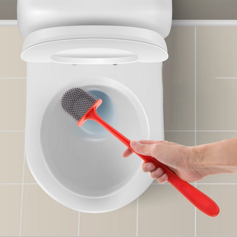 1 Set Bathroom Wall Mount Toilet Brush and Holder Cartoon Handle Bathroom Cleaning Toilet Brush Household Toilet Brush with Holder - Image 5