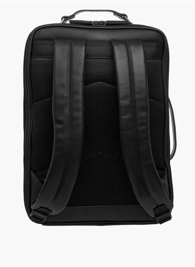 DUCHINI Men Solid Backpack with Zip Closure and Adjustable Shoulder Straps