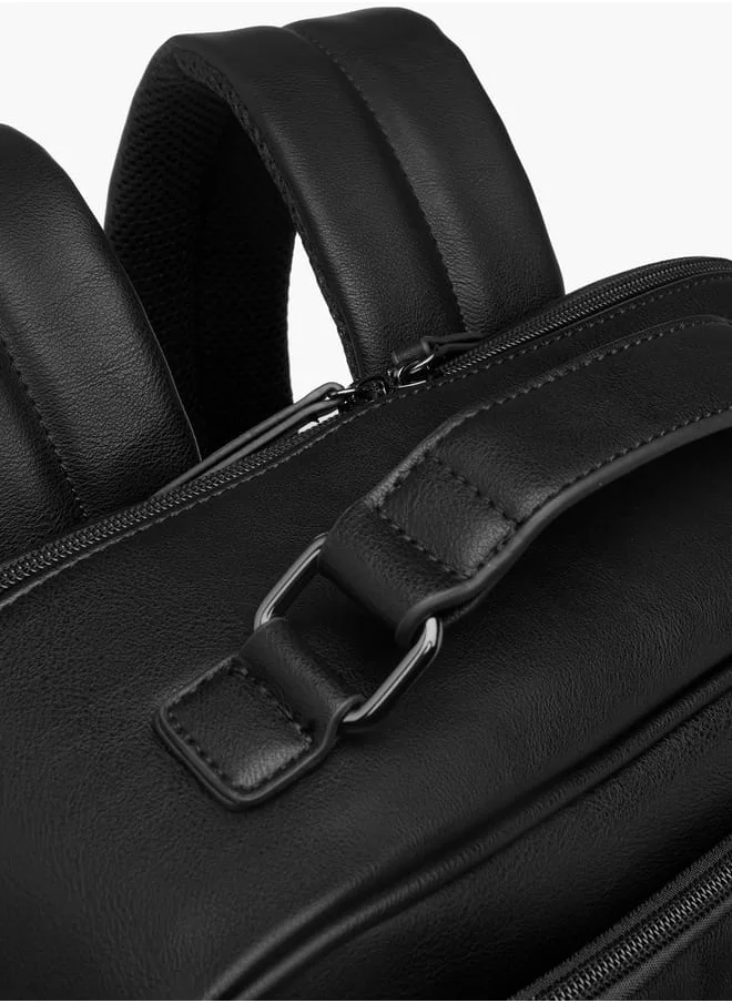 DUCHINI Men Solid Backpack with Zip Closure and Adjustable Shoulder Straps
