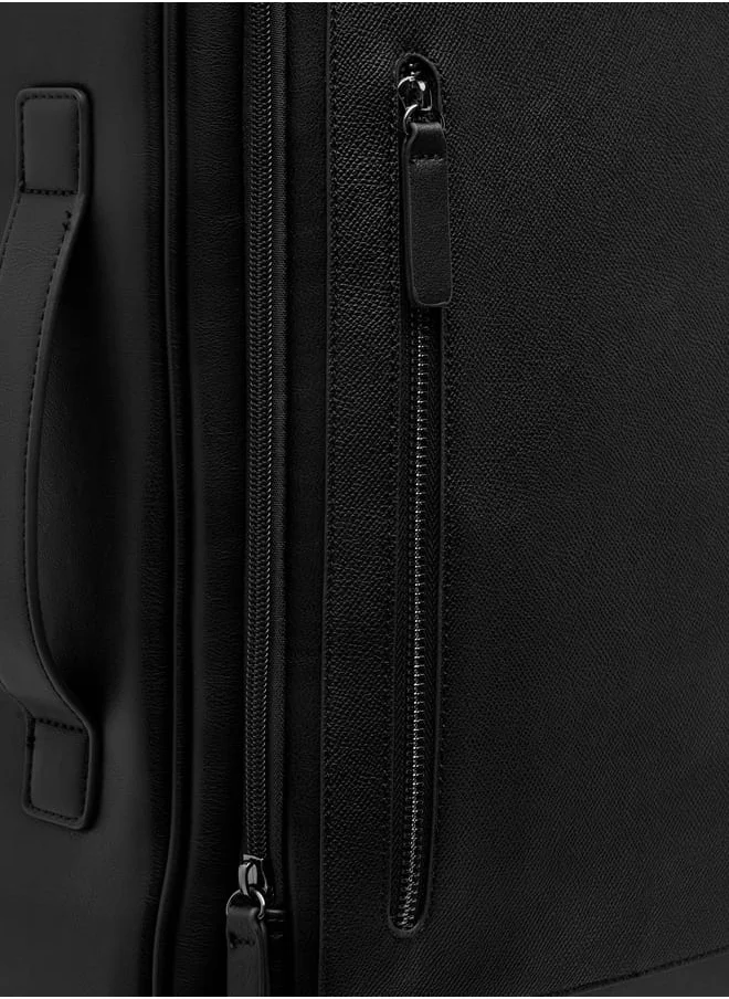 DUCHINI Men Solid Backpack with Zip Closure and Adjustable Shoulder Straps
