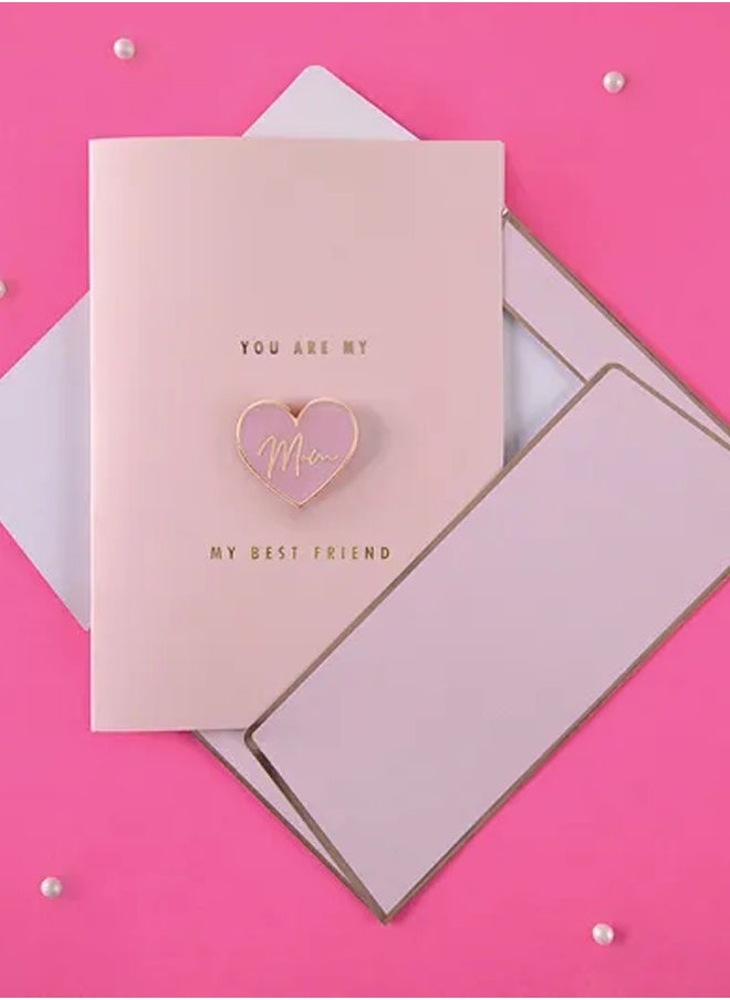 Share the Love Card with enamel pin Mom, 10.5x14.8cm  - Image 2