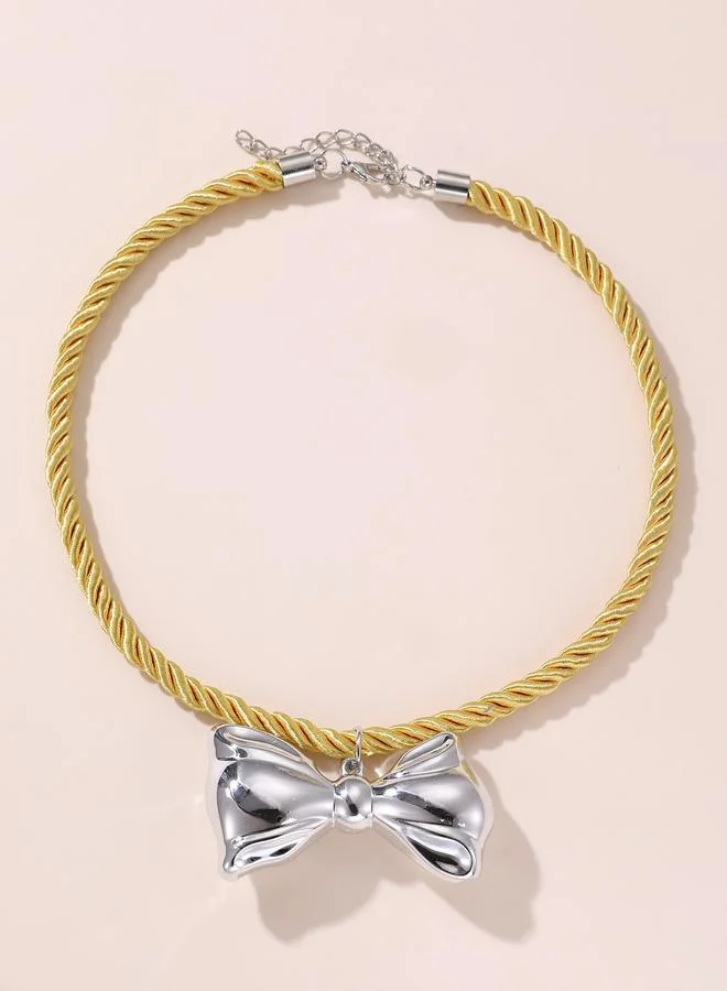 تايك تو Bow Pendant Necklace