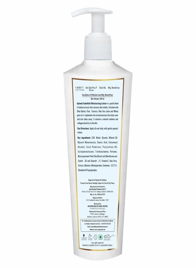 Aplomb Moisturizing Body Lotion with Aloe Vera | for Instant Hydration in Summers | Smooth and Healthy Looking Skin | for Men & Women | For All Skin types (250 ML) - Image 2