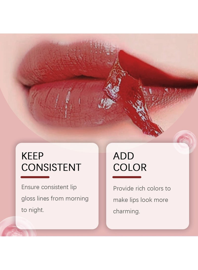 EELHOE Peel Off Lip Gloss, Waterproof Matte Lip Gloss, Peel Off Lipstick Anti-Fade, High Pigment Lip Gloss (Cocoa) - Image 2