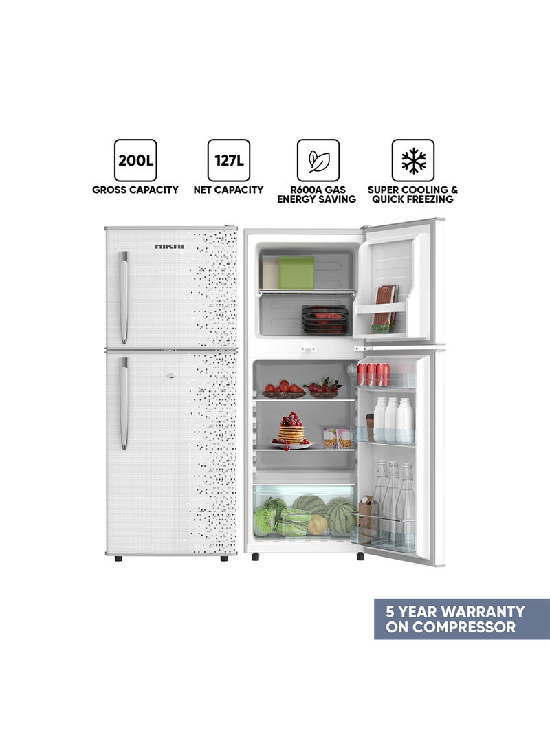 NIKAI Bundle 200L Double Door Refrigerator (NRF200FSS) + 32 Inch Smart LED TV  (NTV3200SLED) + Microwave 20L (NMO919AX) 200 L 113 W NRF200DN3M+NTV+NMO Silver - Image 5