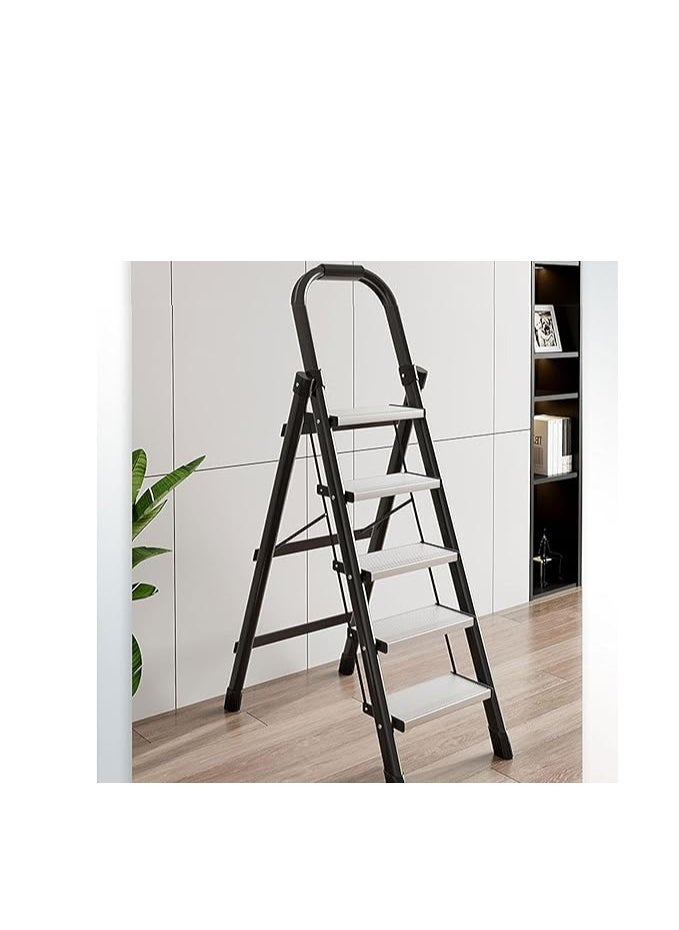 Generic - Folding Ladder 4 Steps Household Portable Ladders Lightweight Aluminum Step Ladder For Home, Non-Slip Portable Ladder For Kitchen, Library And Office, Maximum Load 150 Kg - Image 1