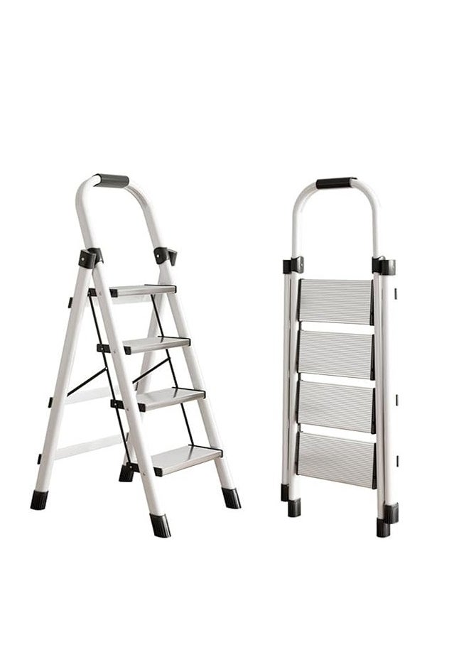 Generic - Folding Ladder 4 Steps Household Portable Ladders Lightweight Aluminum Step Ladder For Home, Non-Slip Portable Ladder For Kitchen, Library And Office, Maximum Load 150 Kg - Image 1