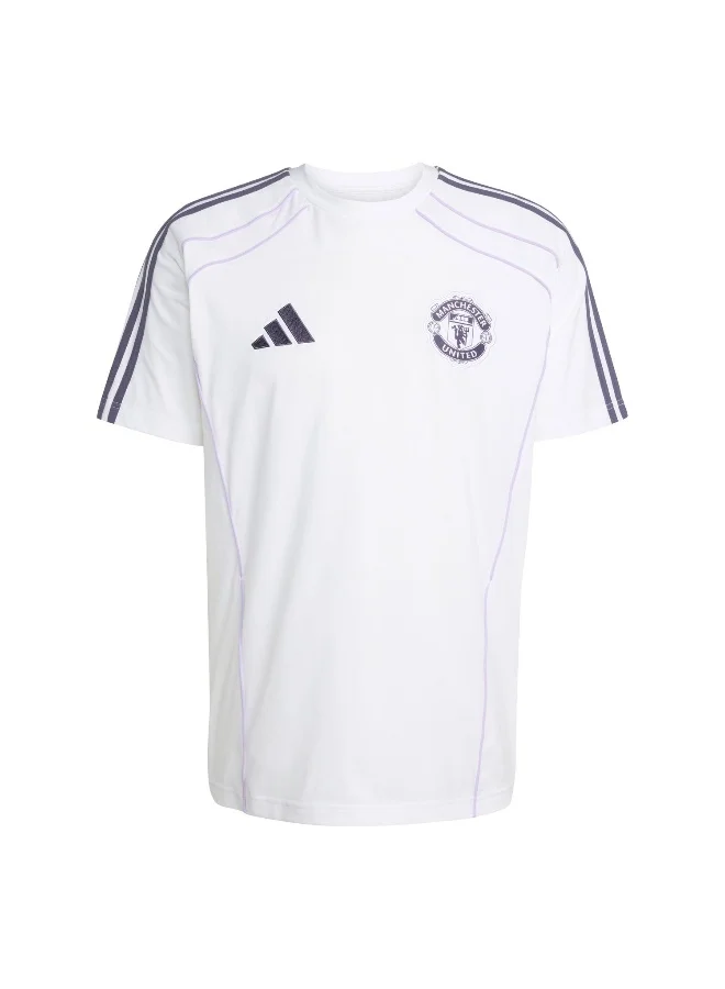 adidas Mufc Ubp Tee White Football T-Shirts For Men XS