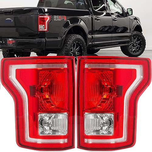 إسكان أضواء الذيل الجانبية للسائق والراكب متوافقة مع 2015 2016 2017 فورد F150 أضواء الذيل مع لمبة
